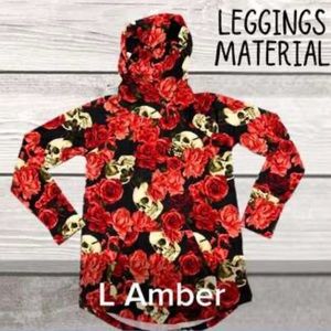 Lularoe Skull & Roses Amber Hoodie